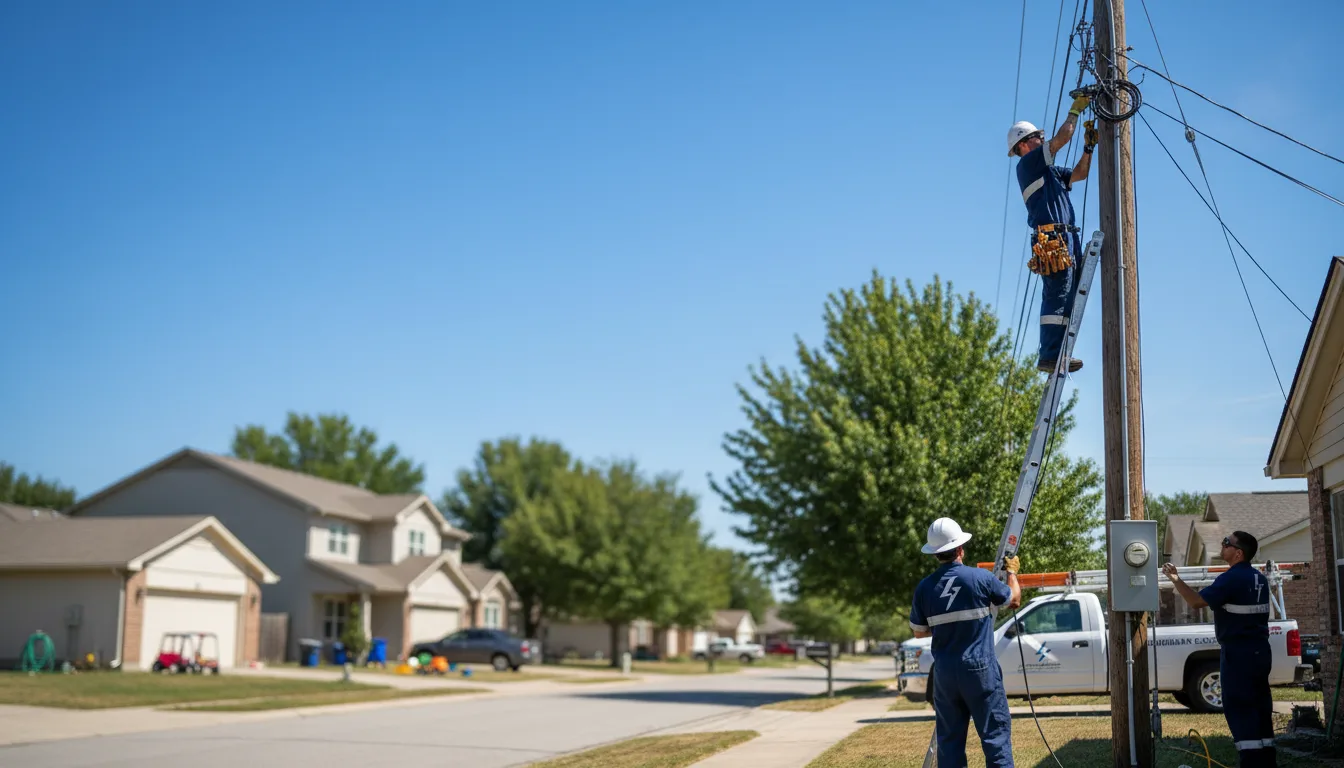 Residential electrician providing installation services in Brock, NE